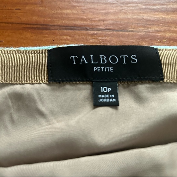 TALBOTS Candied Blue Multi Charming Plaid Wool Blend Skirt 10P Classic Winter - Picture 4 of 11